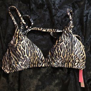 Victoria's Secret Animal Print Bikini Top Size M